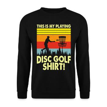 Discgolf Disc Golf - Unisex Sweatshirt - black - Front - Alina (178cm) & Michal (187cm)