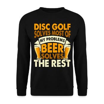 Discgolf Disc Golf - Unisex Sweatshirt - black - Front - Alina (178cm) & Michal (187cm)
