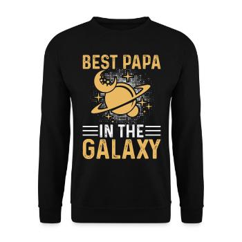 Best Dad Father's Day Dad - Unisex Sweatshirt - black - Front - Alina (178cm) & Michal (187cm)