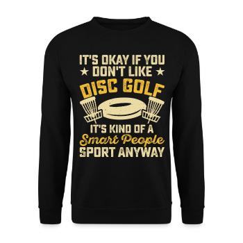 Discgolf Disc Golf - Unisex Sweatshirt - black - Front - Alina (178cm) & Michal (187cm)