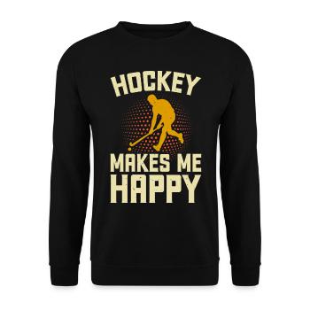 Hockey Eishockey Hockey sur glace - Sweat-shirt Unisexe - noir - Devant - Alina (178cm) & Michal (187cm)
