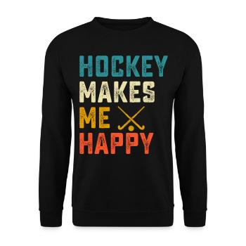 Hockey Eishockey Hockey sur glace - Sweat-shirt Unisexe - noir - Devant - Alina (178cm) & Michal (187cm)