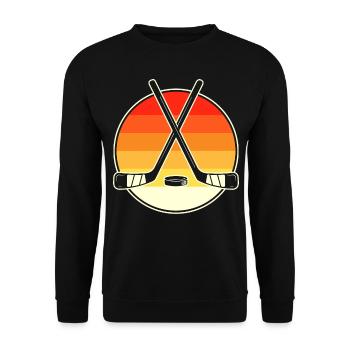 Hockey Eishockey Ice Hockey - Unisex Sweatshirt - black - Front - Alina (178cm) & Michal (187cm)