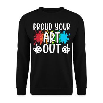 Artiste - Sweat-shirt Unisexe - noir - Devant - Alina (178cm) & Michal (187cm)