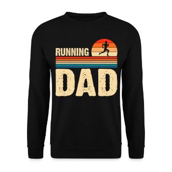 Papa coureur de course - Sweat-shirt Unisexe - noir - Devant - Alina (178cm) & Michal (187cm)