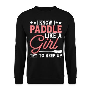 Kayak Kayaker Kayaker - Unisex Sweatshirt - black - Front - Alina (178cm) & Michal (187cm)