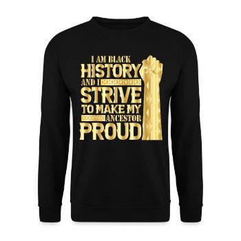 Black History Month Black History - Unisex Sweatshirt - black - Front - Alina (178cm) & Michal (187cm)
