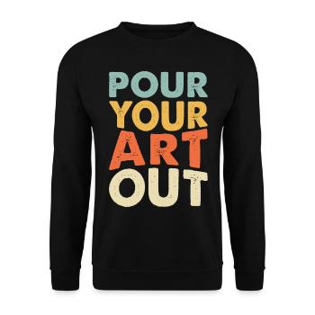 Artiste - Sweat-shirt Unisexe - noir - Devant - Alina (178cm) & Michal (187cm)