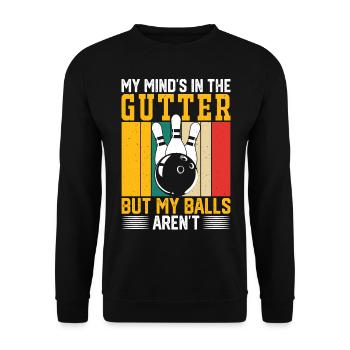 Bowling - Unisex Pullover - Schwarz - Vorne - Alina (178cm) & Michal (187cm)