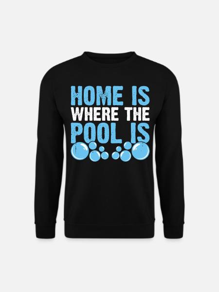 Schwimmen Pool Schwimmer - Unisex Pullover - Schwarz