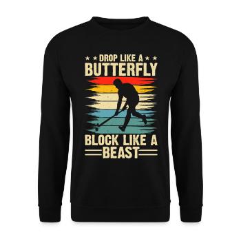 Field Hockey Hockey - Unisex Sweatshirt - black - Front - Alina (178cm) & Michal (187cm)