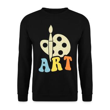 Artiste - Sweat-shirt Unisexe - noir - Devant - Alina (178cm) & Michal (187cm)