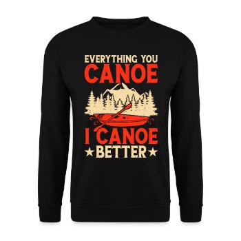 Kanu Kanut Kanutin Kanufahrer - Unisex Pullover - Schwarz - Vorne - Alina (178cm) & Michal (187cm)