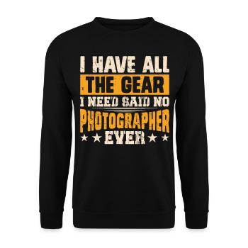 Photographer - Unisex Sweatshirt - black - Front - Alina (178cm) & Michal (187cm)