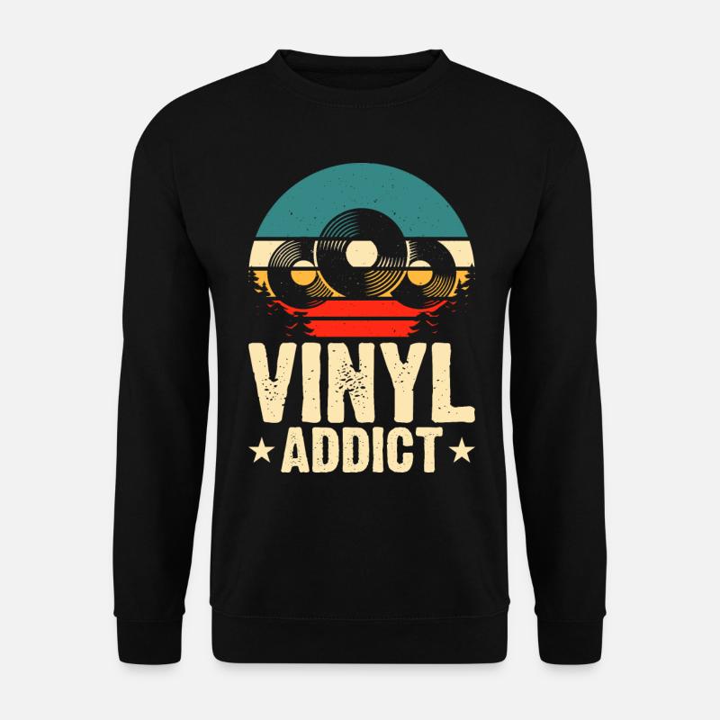 Accro au vinyle - Sweat-shirt Unisexe - noir