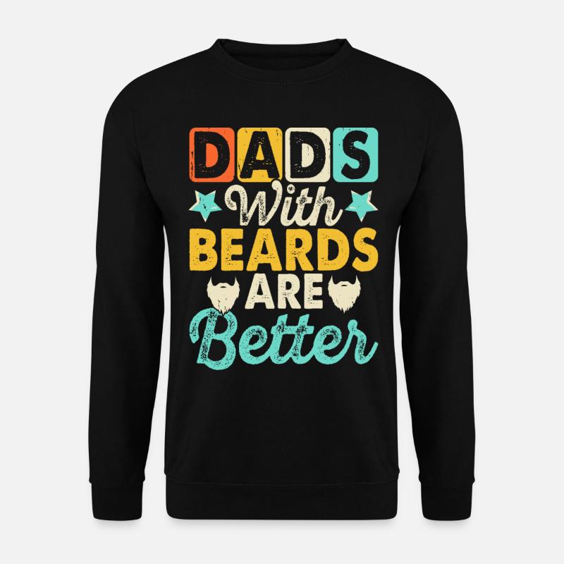 Papa Mit Bart - Unisex Pullover - Schwarz