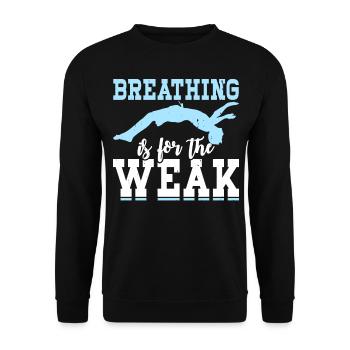 Swimming Float - Unisex Sweatshirt - black - Front - Alina (178cm) & Michal (187cm)