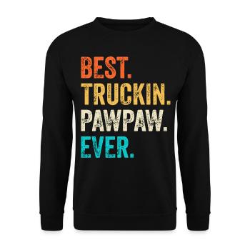 Truck Driver Dad Father Father's Day - Unisex Sweatshirt - black - Front - Alina (178cm) & Michal (187cm)