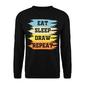 Artiste - Sweat-shirt Unisexe - noir - Devant - Alina (178cm) & Michal (187cm)