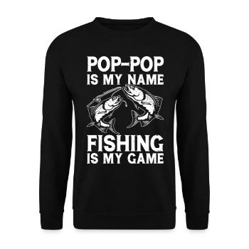 Fishing Daddy Father Son Daughter - Unisex Sweatshirt - black - Front - Alina (178cm) & Michal (187cm)