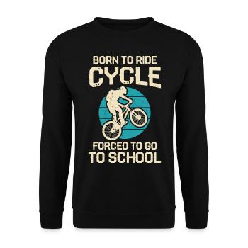 Fahrrad Radfahren - Unisex Pullover - Schwarz - Vorne - Alina (178cm) & Michal (187cm)