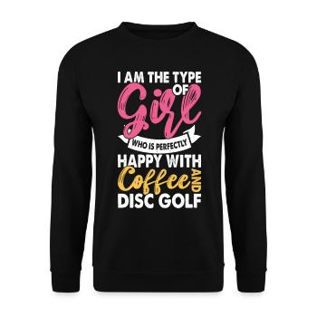 Discgolf Disc Golf - Unisex Sweatshirt - black - Front - Alina (178cm) & Michal (187cm)