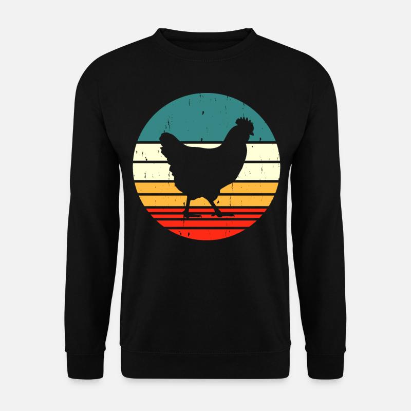 Hühner Huhn - Unisex Pullover - Schwarz