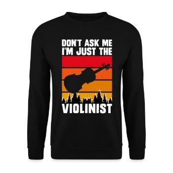 Violoniste violoniste - Sweat-shirt Unisexe - noir - Devant - Alina (178cm) & Michal (187cm)