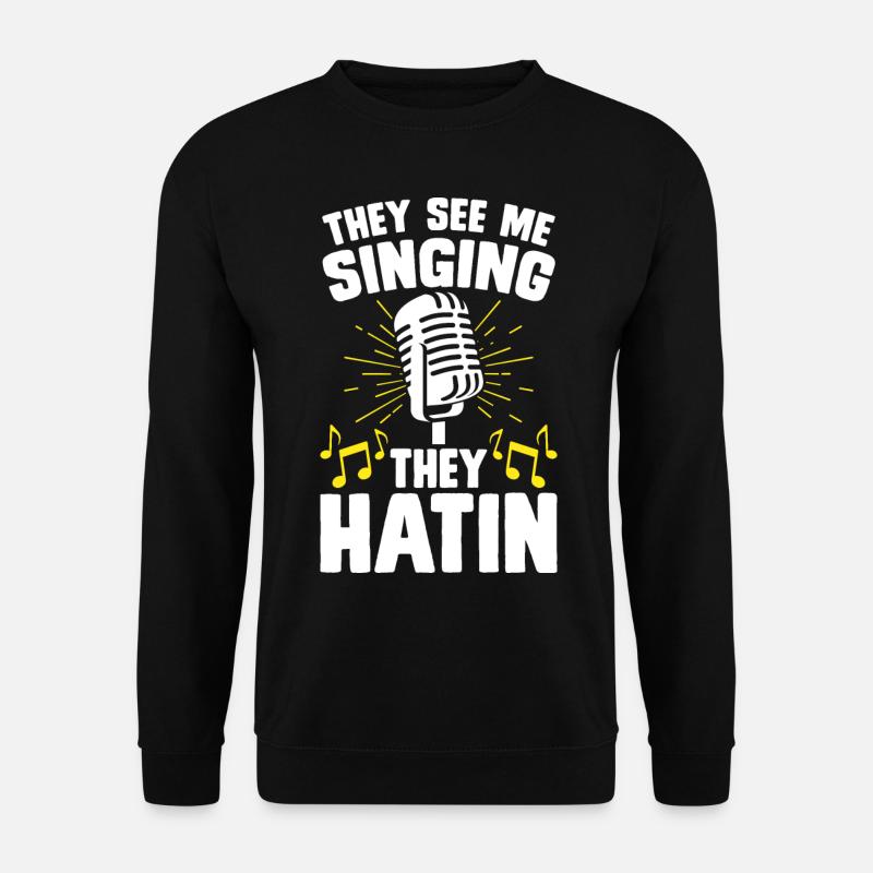 Singing Singer Karaoke - Unisex Sweatshirt - black