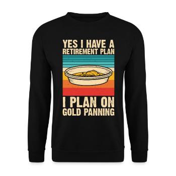 gold panning gold panner gold prospector gold prospector - Unisex Sweatshirt - black - Front - Alina (178cm) & Michal (187cm)