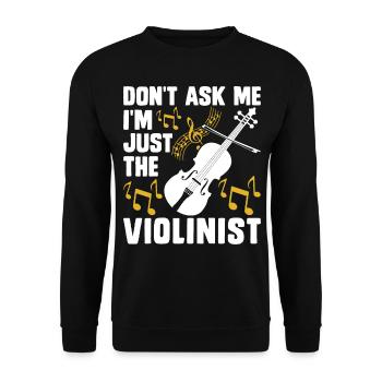 Violoniste violoniste - Sweat-shirt Unisexe - noir - Devant - Alina (178cm) & Michal (187cm)