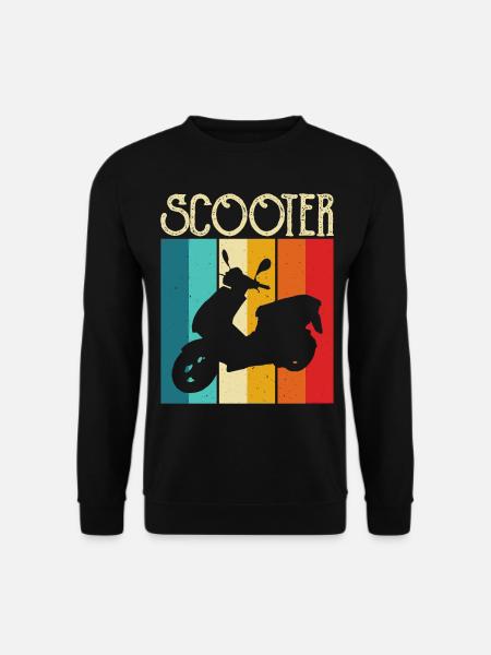 Roller Rollerfahrer Motorroller - Unisex Pullover - Schwarz