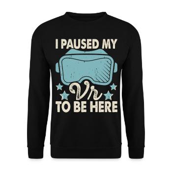 VR Virtual Reality Glasses Virtual Reality - Unisex Sweatshirt - black - Front - Alina (178cm) & Michal (187cm)