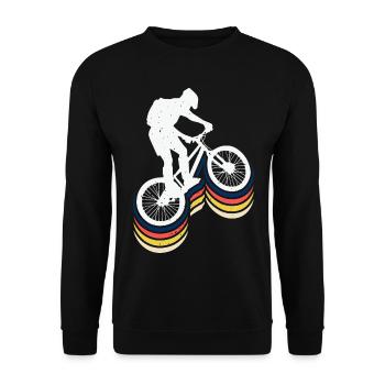 Fahrrad Radfahren - Unisex Pullover - Schwarz - Vorne - Alina (178cm) & Michal (187cm)