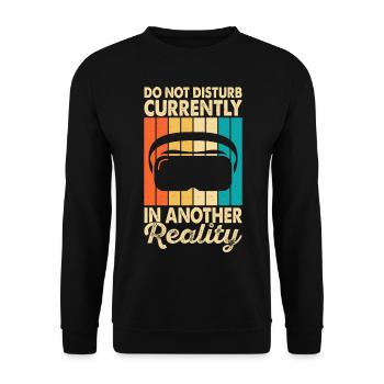 VR Virtual Reality Glasses Virtual Reality - Unisex Sweatshirt - black - Front - Alina (178cm) & Michal (187cm)