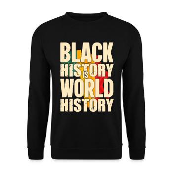Black History Month Black History - Unisex Sweatshirt - black - Front - Alina (178cm) & Michal (187cm)