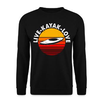 Kayak Kayaker Kayaker - Unisex Sweatshirt - black - Front - Alina (178cm) & Michal (187cm)