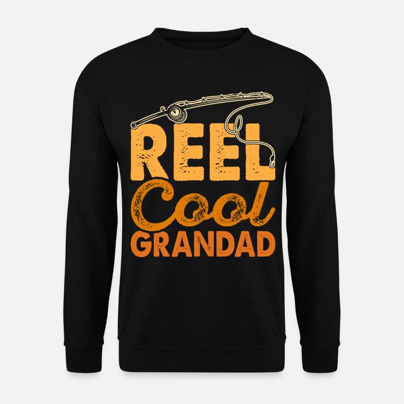 Opa Angler Angeln Fischen - Unisex Pullover - Schwarz