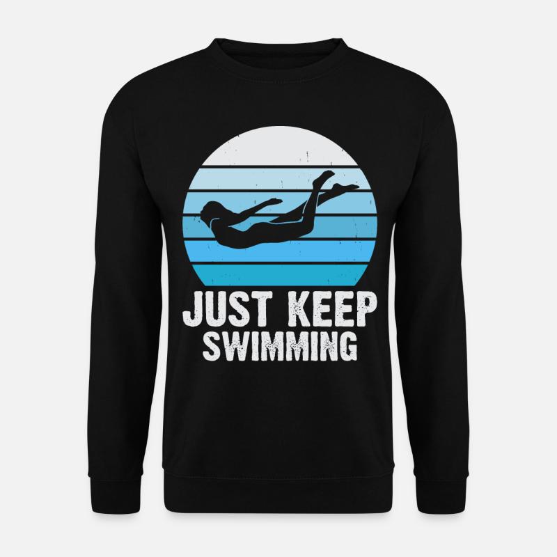 Swimming Float - Unisex Sweatshirt - black