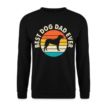 Dog Daddy Father Father's Day - Unisex Sweatshirt - black - Front - Alina (178cm) & Michal (187cm)