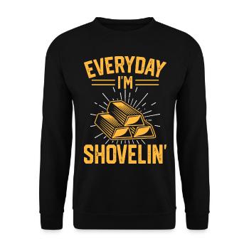 gold panning gold panner gold prospector gold prospector - Unisex Sweatshirt - black - Front - Alina (178cm) & Michal (187cm)