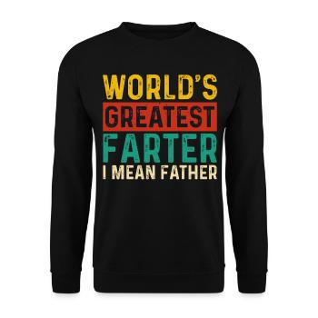 Papa Vater Vatertag - Unisex Pullover - Schwarz - Vorne - Alina (178cm) & Michal (187cm)