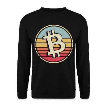 Bitcoin Crypto Cryptocurrency - Unisex Sweatshirt - black - Front - Alina (178cm) & Michal (187cm)