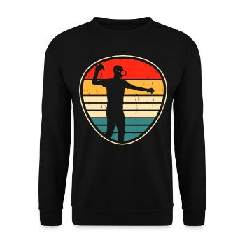 VR Virtual Reality Glasses Virtual Reality - Unisex Sweatshirt - black - Front - Alina (178cm) & Michal (187cm)