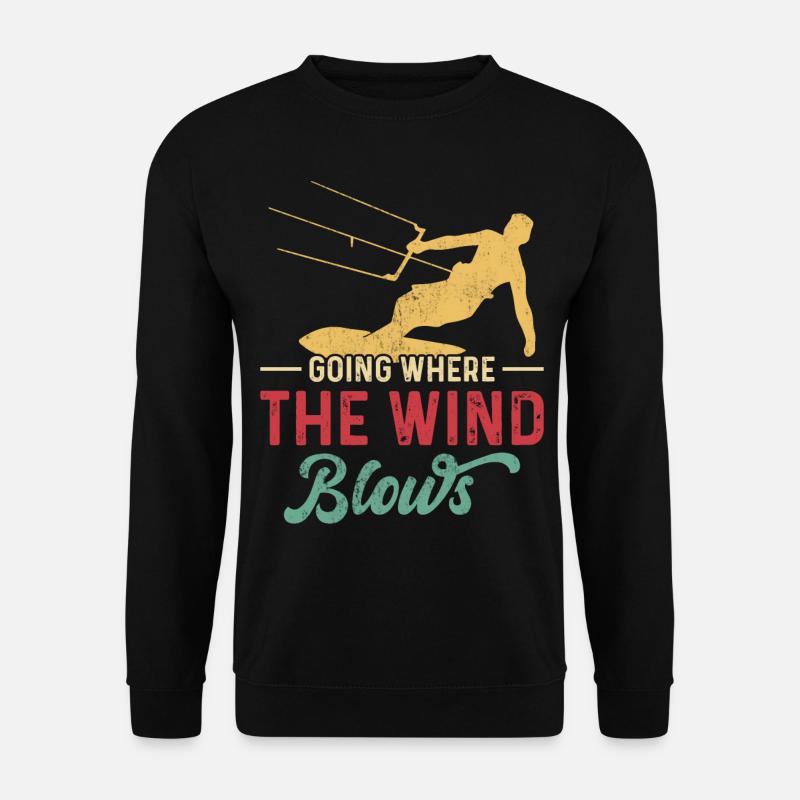 Kitesurf Kitesurfer Kiteboard - Unisex Sweatshirt - black