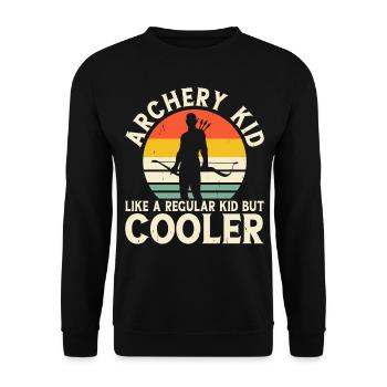 Archer Archery - Unisex Sweatshirt - black - Front - Alina (178cm) & Michal (187cm)