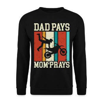 Motocross - Sweat-shirt Unisexe - noir - Devant - Alina (178cm) & Michal (187cm)