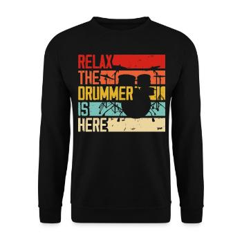 Batterie Batteur Batteur - Sweat-shirt Unisexe - noir - Devant - Alina (178cm) & Michal (187cm)