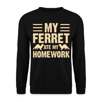Frettchen - Unisex Pullover - Schwarz - Vorne - Alina (178cm) & Michal (187cm)