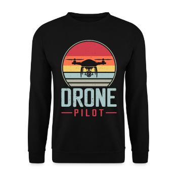 Drone - Sweat-shirt Unisexe - noir - Devant - Alina (178cm) & Michal (187cm)